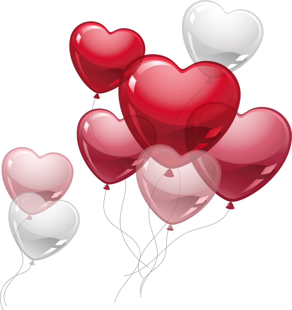 Heart Balloons Illustration